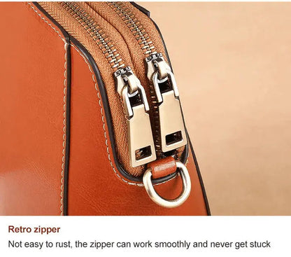 Crossbody Bag Leather-Look Multiple Compartments & Adjustable Strap