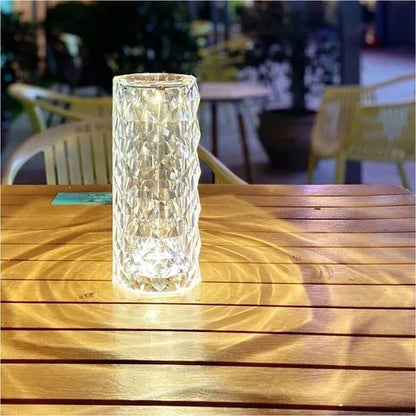 Crystal Table Lamp 3D Diamond Effect RGB USB