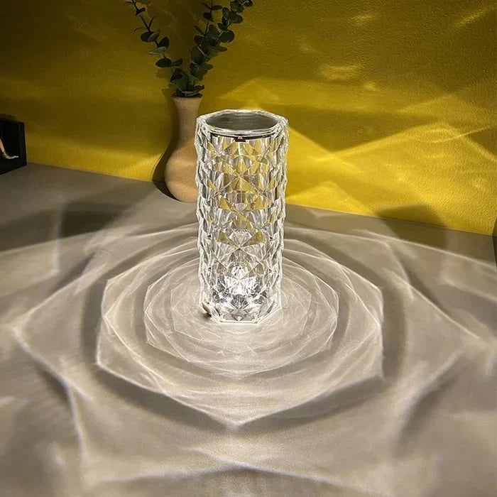Crystal Table Lamp 3D Diamond Effect RGB USB