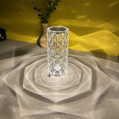Crystal Table Lamp 3D Diamond Effect RGB USB