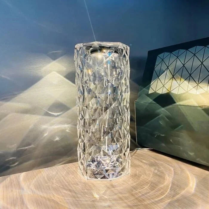 Crystal Table Lamp 3D Diamond Effect RGB USB