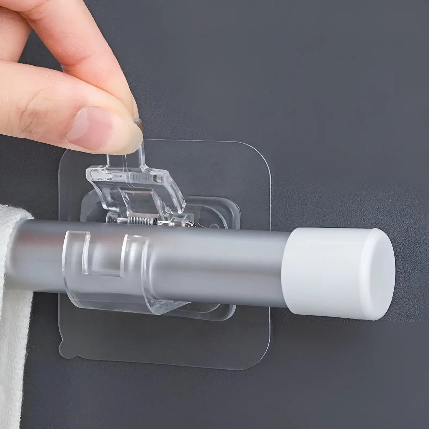 Curtain Rod Holders Peel-And-Stick Multi-Surface