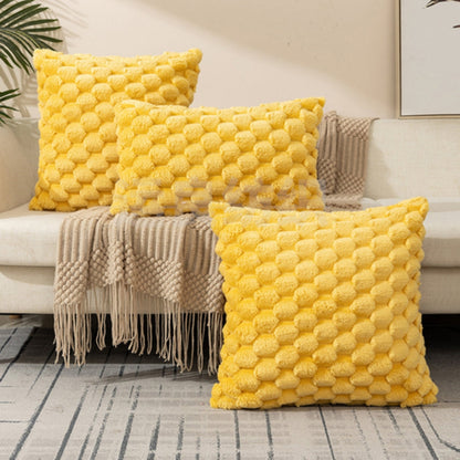 Cushion Cover Plush Velvet 3D Embossed Machine Washable