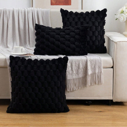 Cushion Cover Plush Velvet 3D Embossed Machine Washable