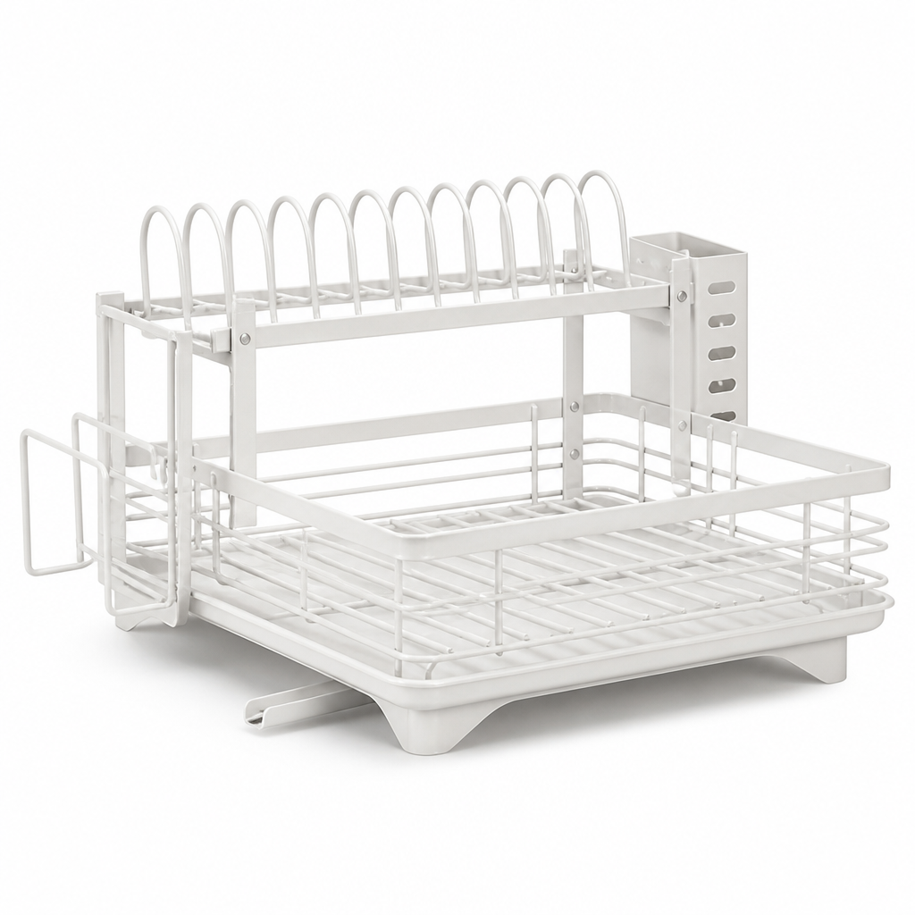 Cutlery And Cutting Board Holders Dish Drying Rack (2-Tier)