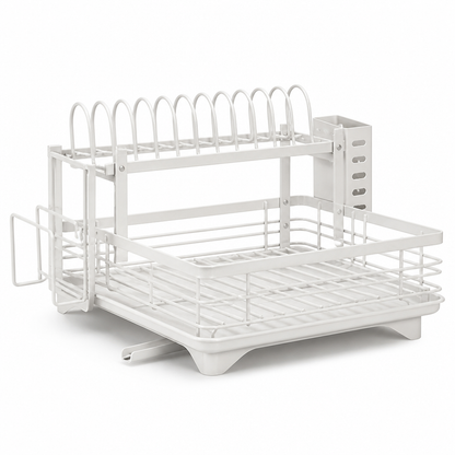 Cutlery And Cutting Board Holders Dish Drying Rack (2-Tier)