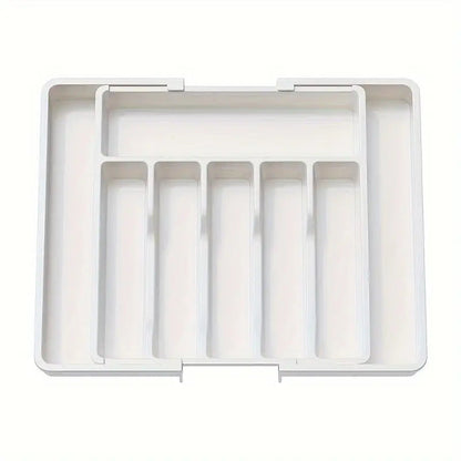 Cutlery Drawer Organizer Adjustable 13-22.4 Inch Non-Slip Food-Safe PP
