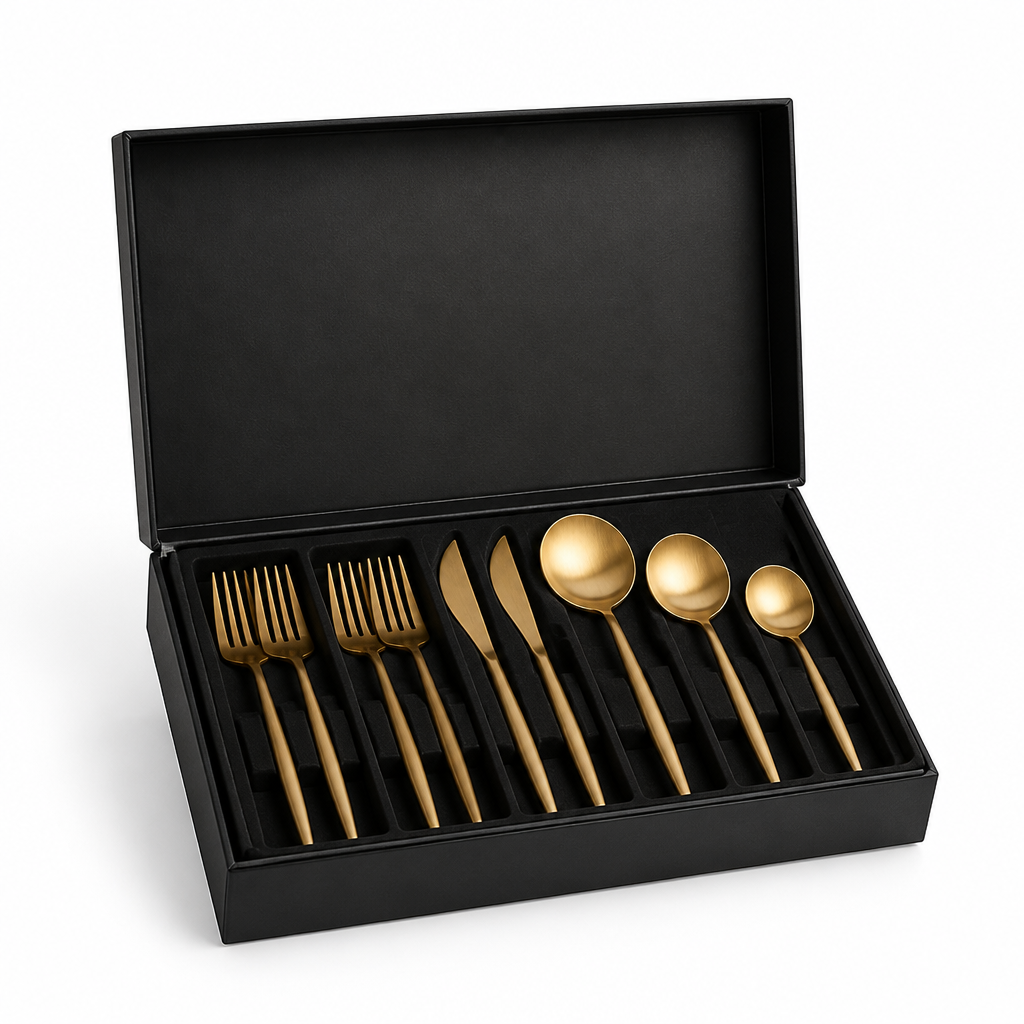 Cutlery Set Matte Stainless Steel Dishwasher Safe