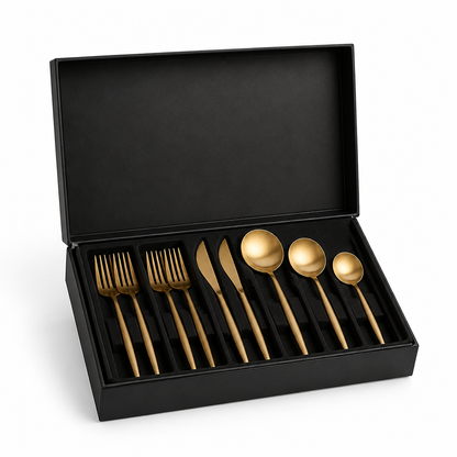 Cutlery Set Matte Stainless Steel Dishwasher Safe