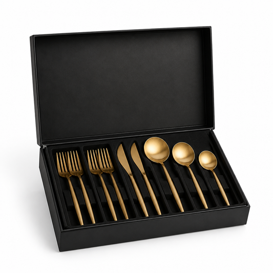 Cutlery Set Matte Stainless Steel Dishwasher Safe