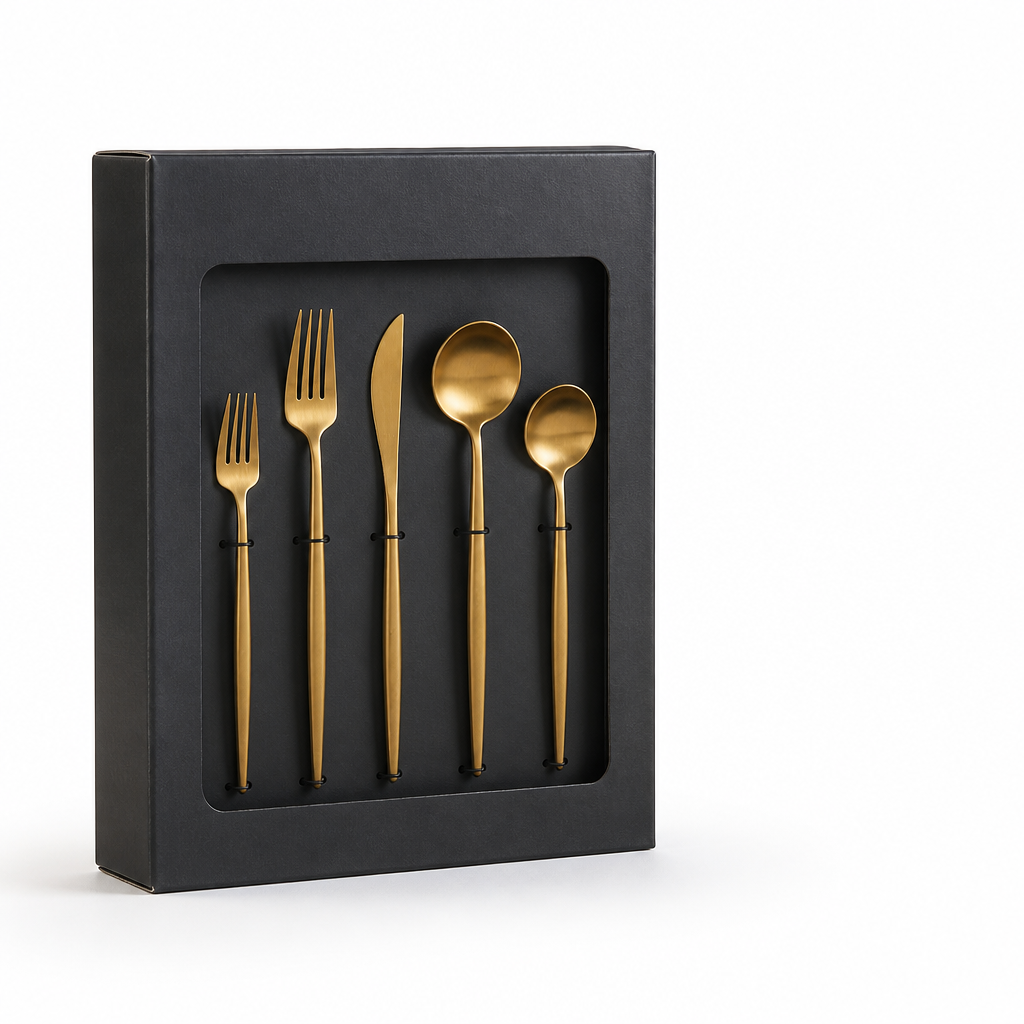 Cutlery Set Matte Stainless Steel Dishwasher Safe