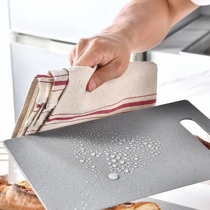Cutting Board Set Double-Sided Marble Effect Space-Saving Holder