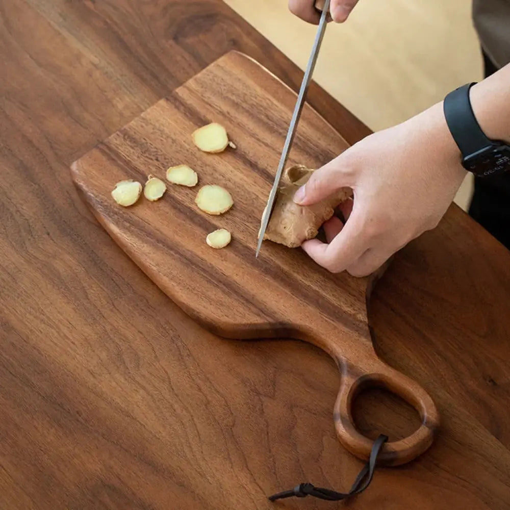 Cutting Board Set Solid Walnut Two-Piece Loop Handles