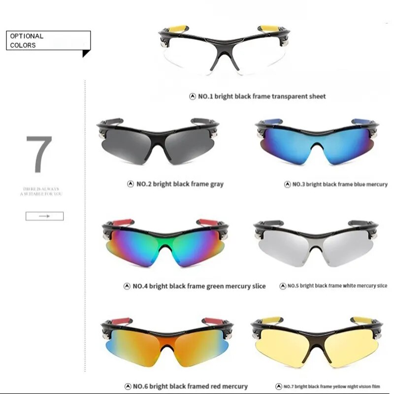 Cycling Sunglasses Windproof Frame UV Protection & Water-Resistant