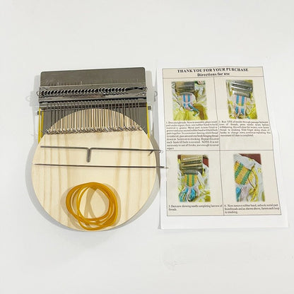 Darning Loom Mini Metal Hooks & Wood Base