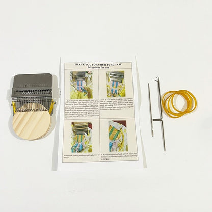 Darning Loom Mini Metal Hooks & Wood Base