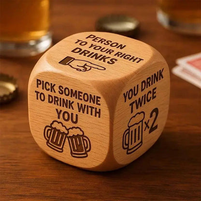 Decision Dice Laser Engraved Natural Wood