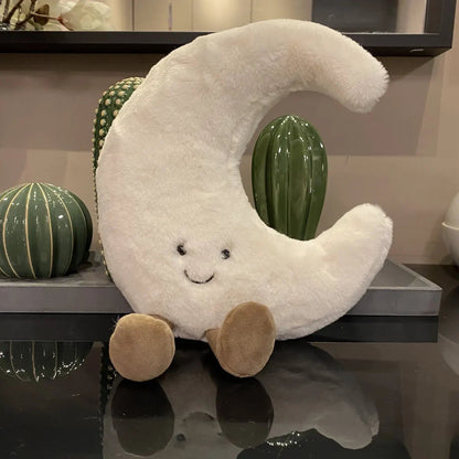 Decorative Cushion Plush Embroidered Face & Standing Legs