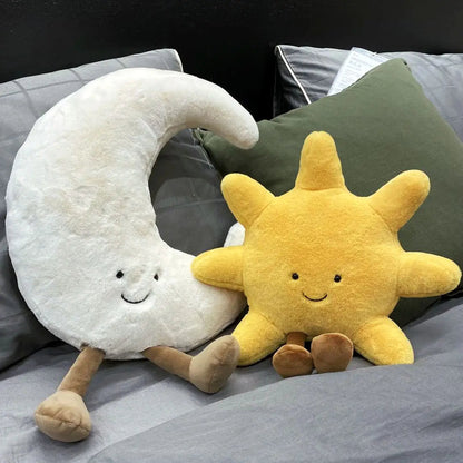 Decorative Cushion Plush Embroidered Face & Standing Legs