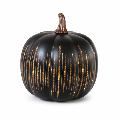 Decorative Pumpkin Glitter Star Warm LED 6-Hour Timer