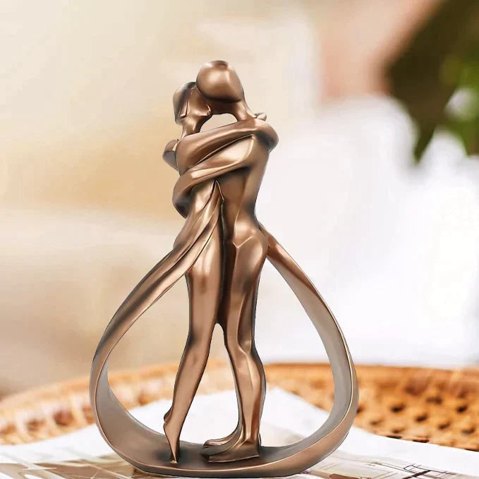 Decorative Sculpture Bronze-Effect Resin Shelf Accent