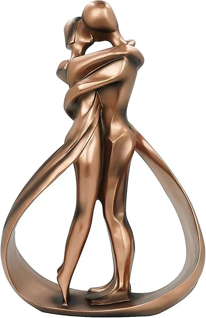 Decorative Sculpture Bronze-Effect Resin Shelf Accent