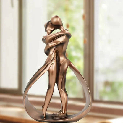 Decorative Sculpture Bronze-Effect Resin Shelf Accent