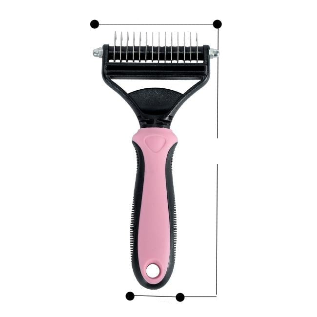 Dematting Brush Double-Sided Rounded Teeth Non-Slip Handle