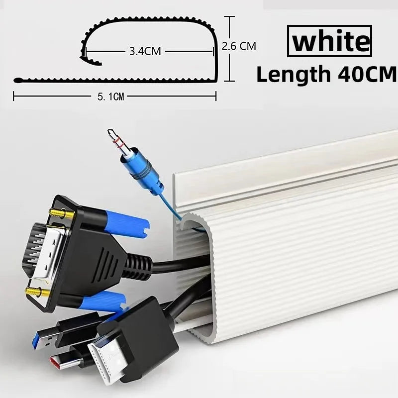 Desk Cable Organizer Self-Adhesive Flip-Open