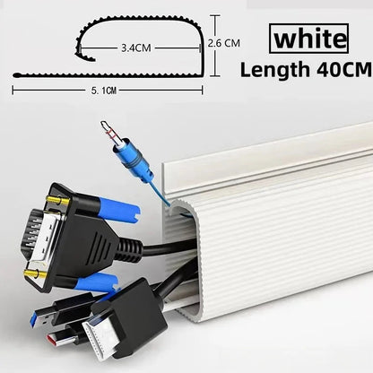 Desk Cable Organizer Self-Adhesive Flip-Open