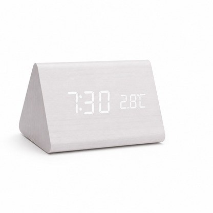 Desk Clock Voice-Activated LED Time & Temperature