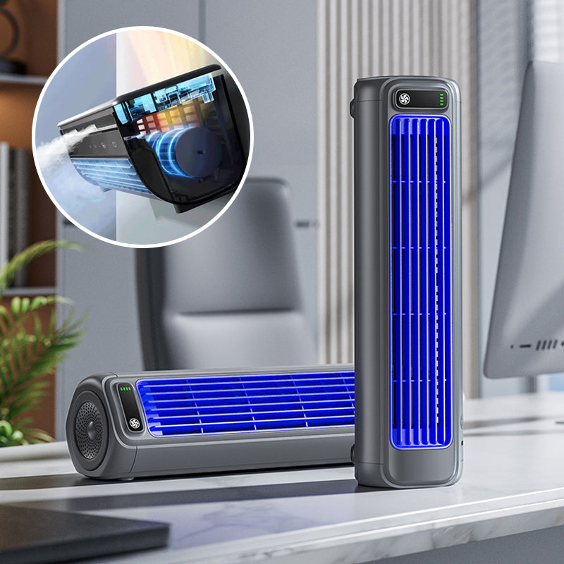 Desk Fan Rechargeable 12-Hour Quiet LED