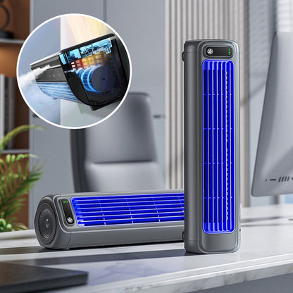 Desk Fan Rechargeable 12-Hour Quiet LED
