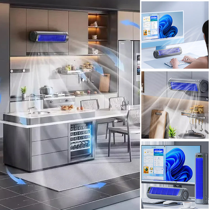 Desk Fan Rechargeable 12-Hour Quiet LED