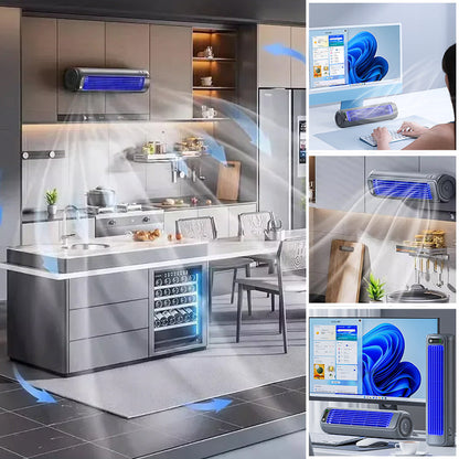 Desk Fan Rechargeable 12-Hour Quiet LED
