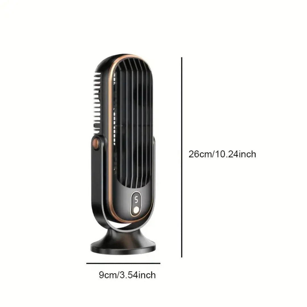 Desk Fan Whisper-Quiet USB Rechargeable & Touch Control