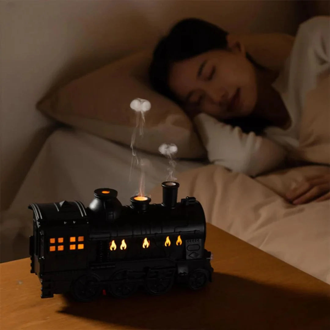 Desk Humidifier Vintage Steam Train Ultrasonic Mist & Aromatherapy
