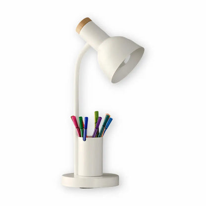Desk Lamp Adjustable Head Pen Holder Three Color Modes