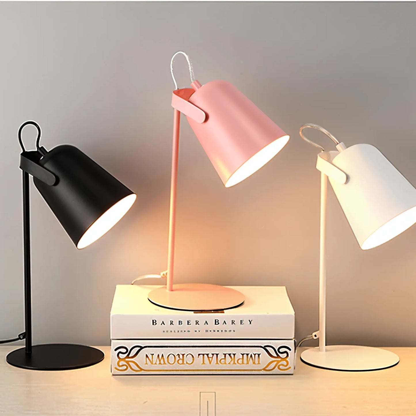 Desk Lamp Adjustable Shade Metal Base E27 Socket