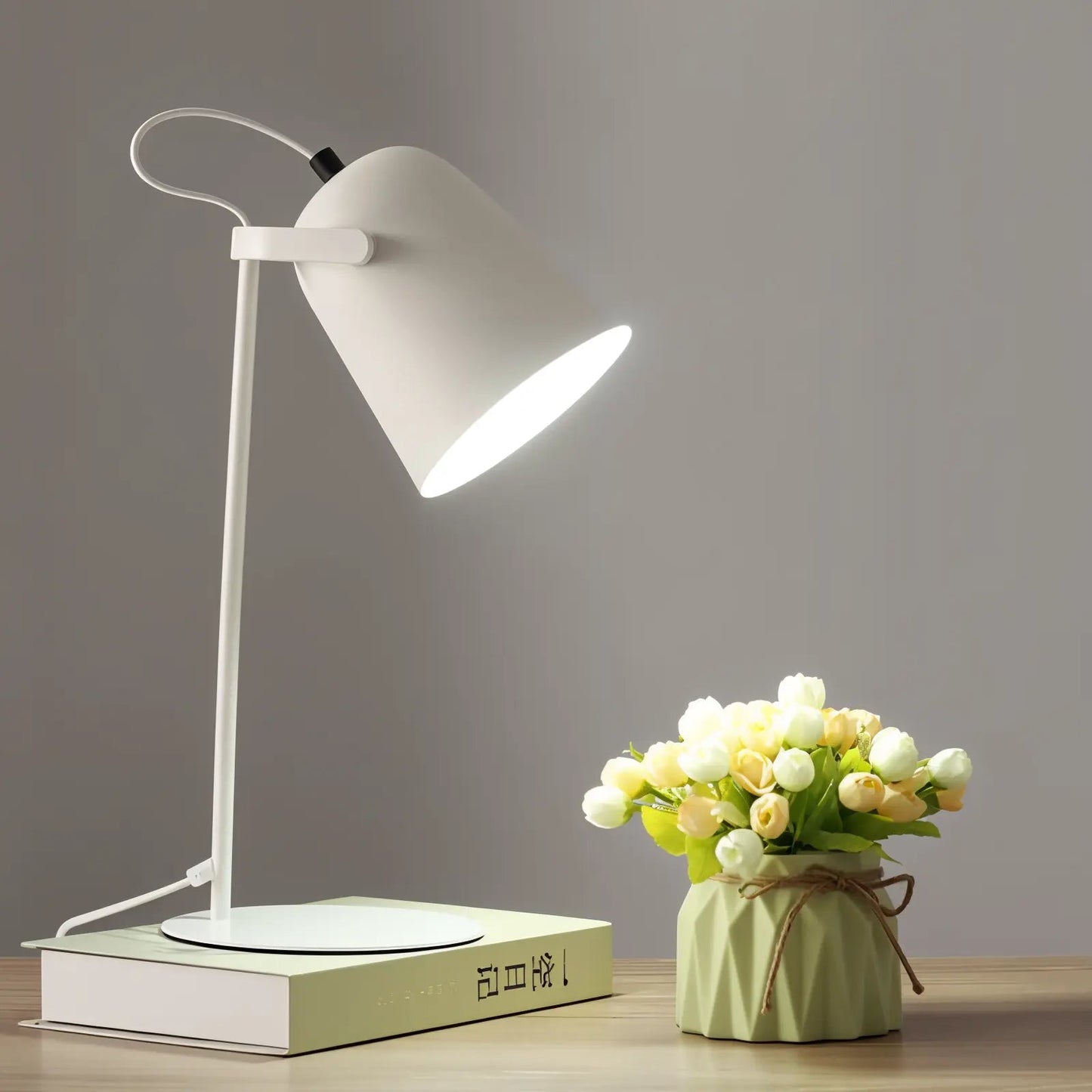 Desk Lamp Adjustable Shade Metal Base E27 Socket