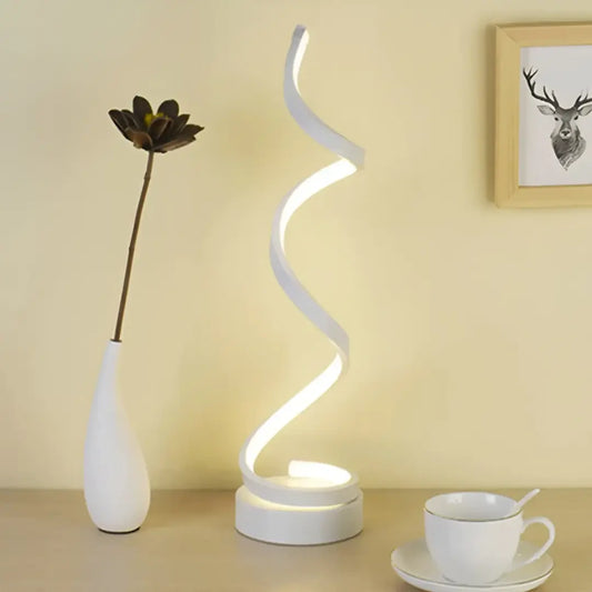 Desk Lamp Spiral Side-Emitting Acrylic Glare-Free Stepless Dimmer