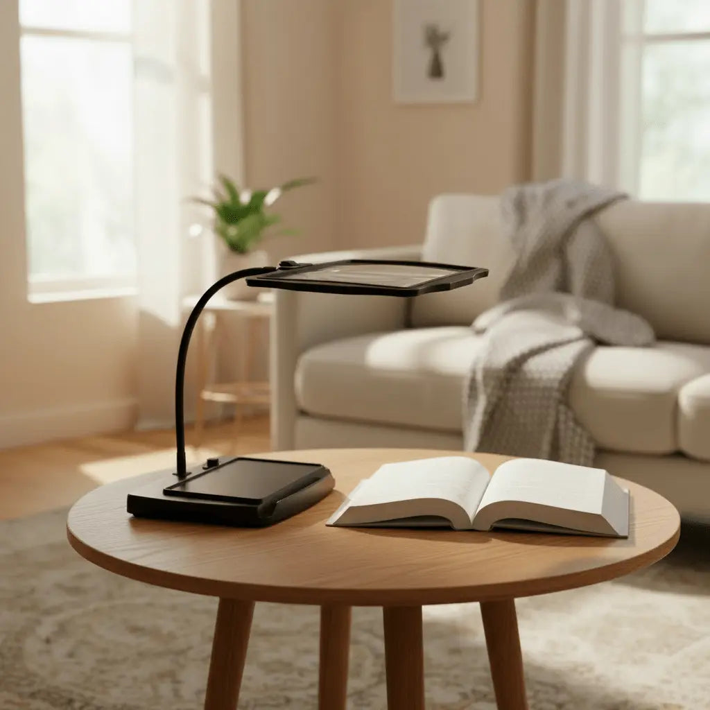 Desk Magnifier Lamp 3x Magnification LED Gooseneck