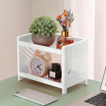 Desk Organizer 2-Tier Compact Open Sides