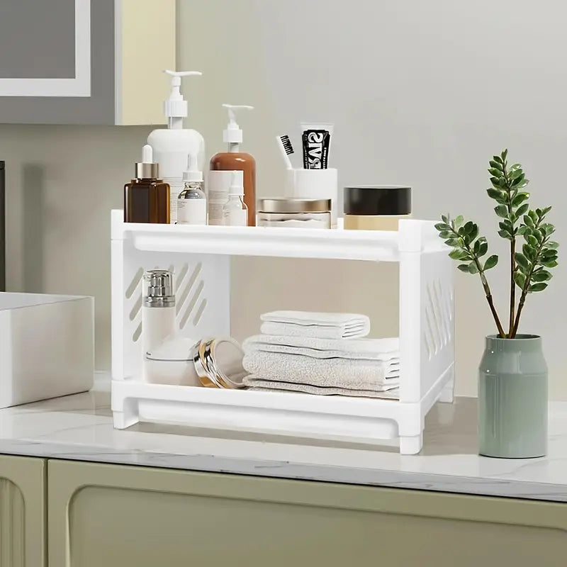 Desk Organizer 2-Tier Compact Open Sides