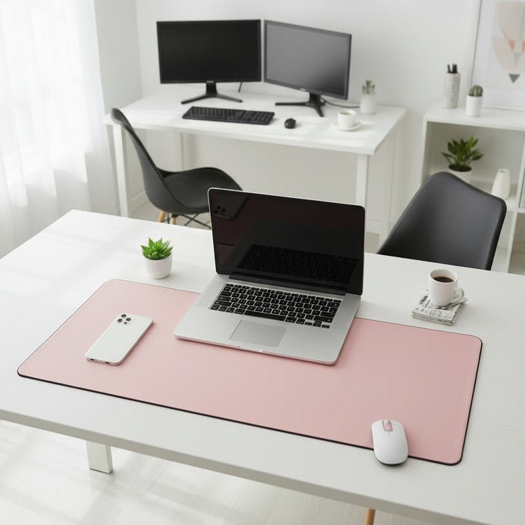 Desk Pad Faux Leather Waterproof Non-Slip Backing