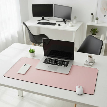 Desk Pad Faux Leather Waterproof Non-Slip Backing