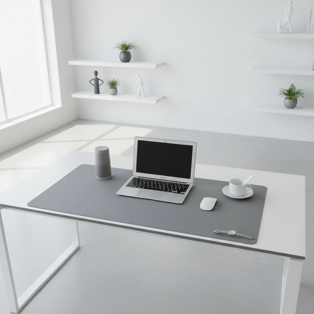 Desk Pad Faux Leather Waterproof Non-Slip Backing