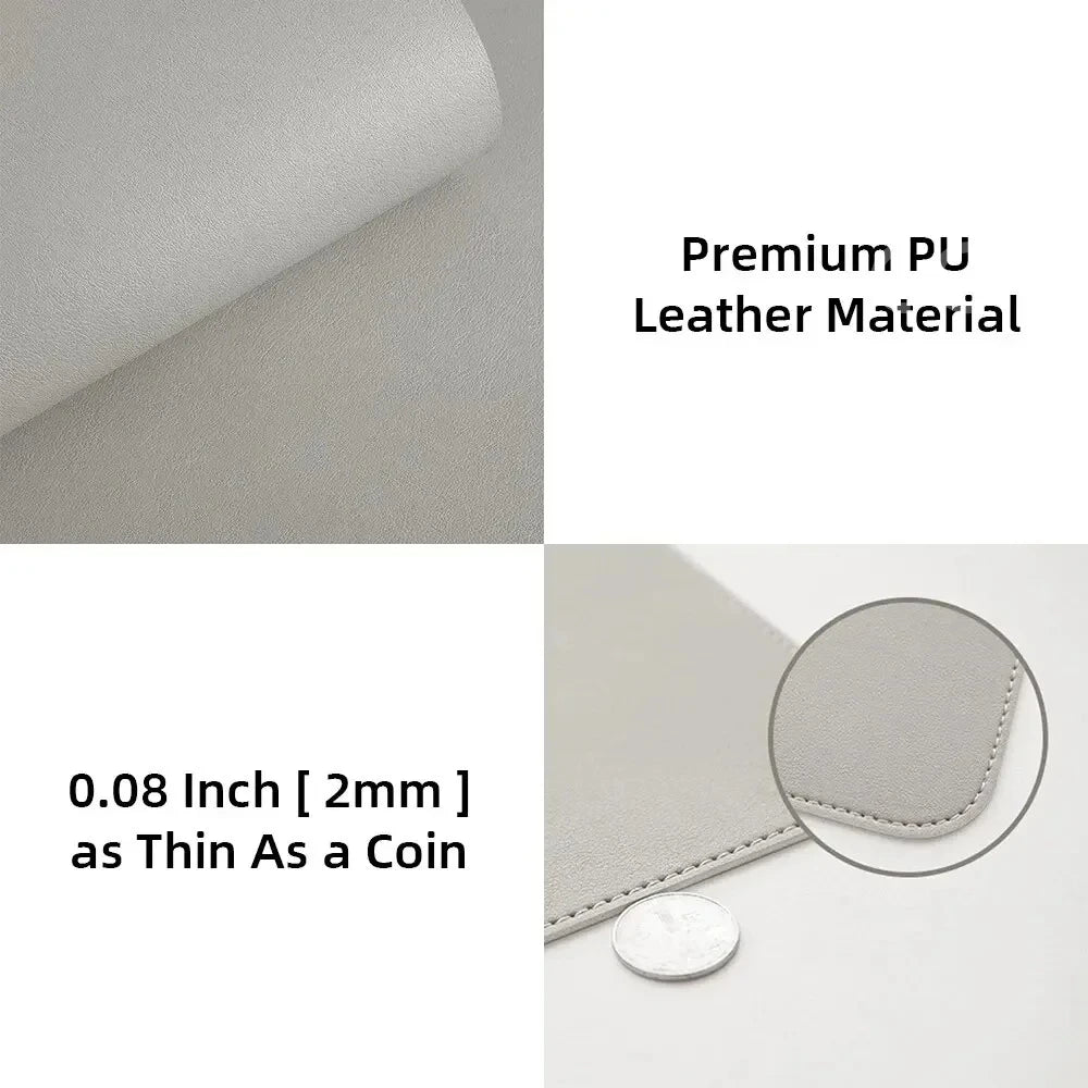 Desk Pad Faux Leather Waterproof Non-Slip Backing