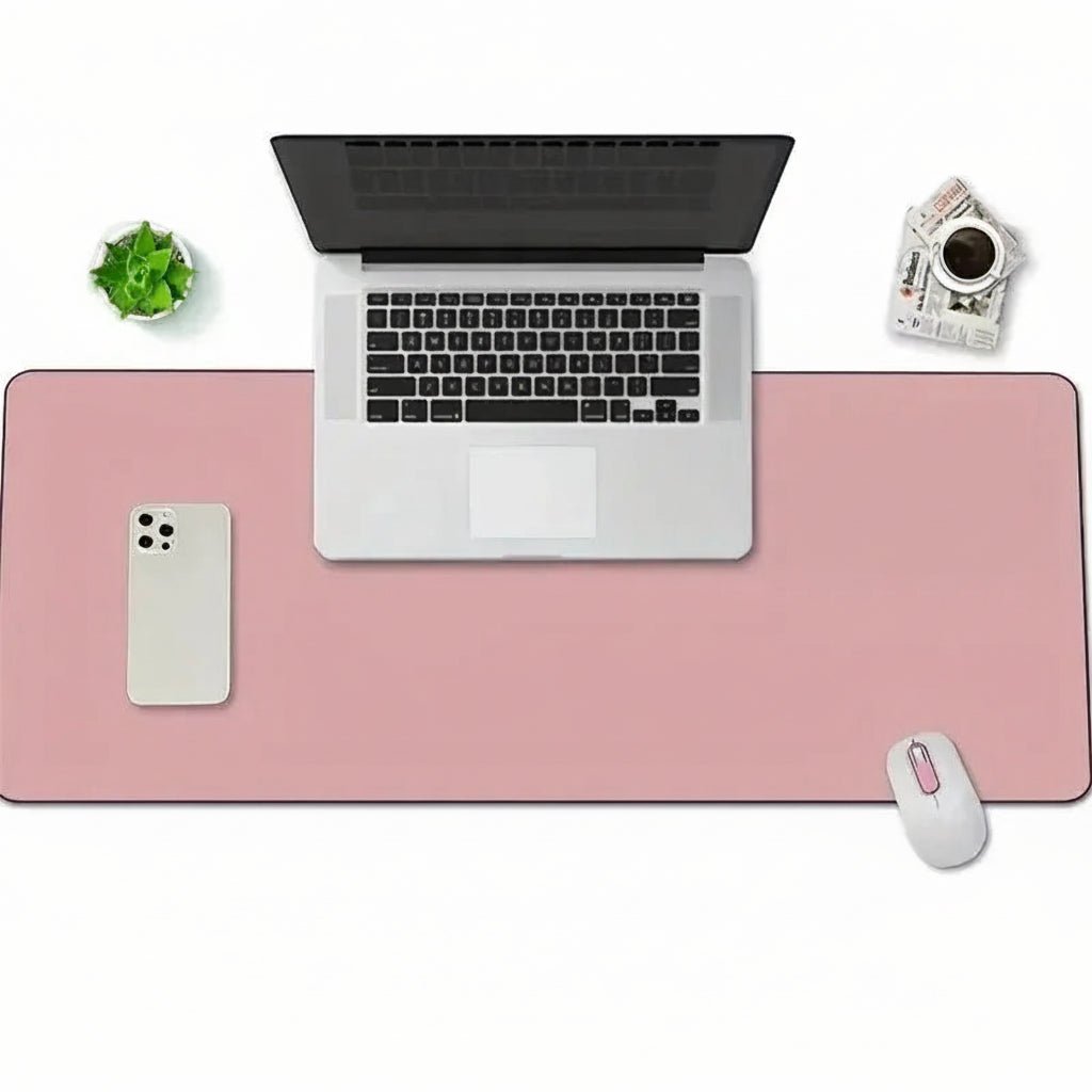 Desk Pad Faux Leather Waterproof Non-Slip Backing