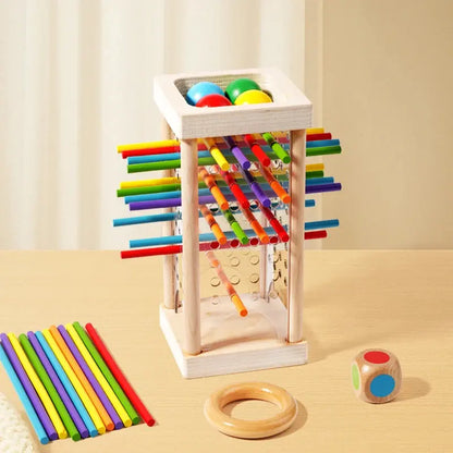 Dexterity Game Solid Wood Colored Rods
